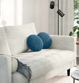 VidaXL Zitkussens 2 pcs Blauw Ø 40 x 13 cm Fluweel