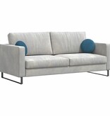 VidaXL Zitkussens 2 pcs Blauw Ø 40 x 13 cm Fluweel