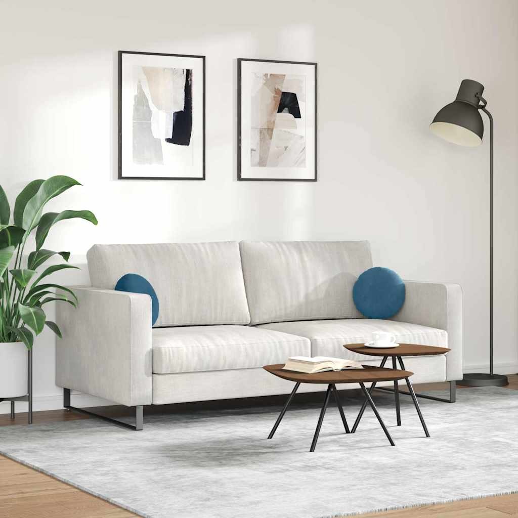 VidaXL Zitkussens 2 pcs Blauw Ø 40 x 13 cm Fluweel