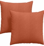 VidaXL Sofa Kussens 2 pcs Rood-oranje 80 x 80 cm Katoen Stof