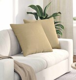 VidaXL Sofa Kussens 2 pcs Grijs groen 80 x 80 cm Katoen Stof