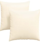 VidaXL Sofa Kussens 2 pcs Crème 80 x 80 cm Katoen Stof