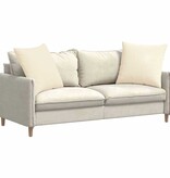 VidaXL Sofa Kussens 2 pcs Crème 80 x 80 cm Katoen Stof