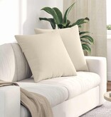 VidaXL Sofa Kussens 2 pcs Beige 80 x 80 cm Stof