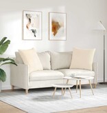 VidaXL Sofa Kussens 2 pcs Beige 80 x 80 cm Stof