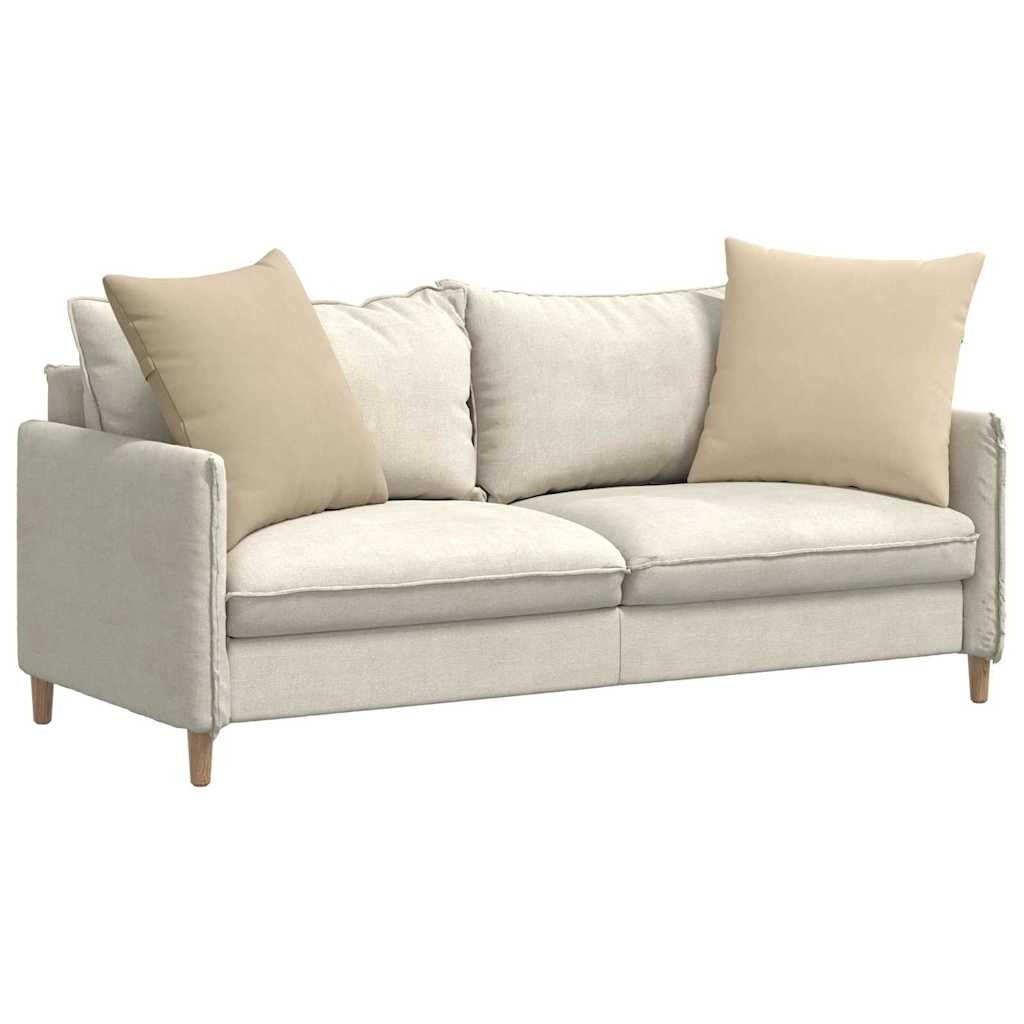 VidaXL Sofa Kussens 2 pcs Crème 80 x 80 cm Stof