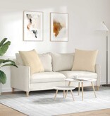 VidaXL Sofa Kussens 2 pcs Crème 80 x 80 cm Stof