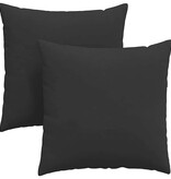 VidaXL Sofa Kussens 2 pcs Zwart 80 x 80 cm Stof