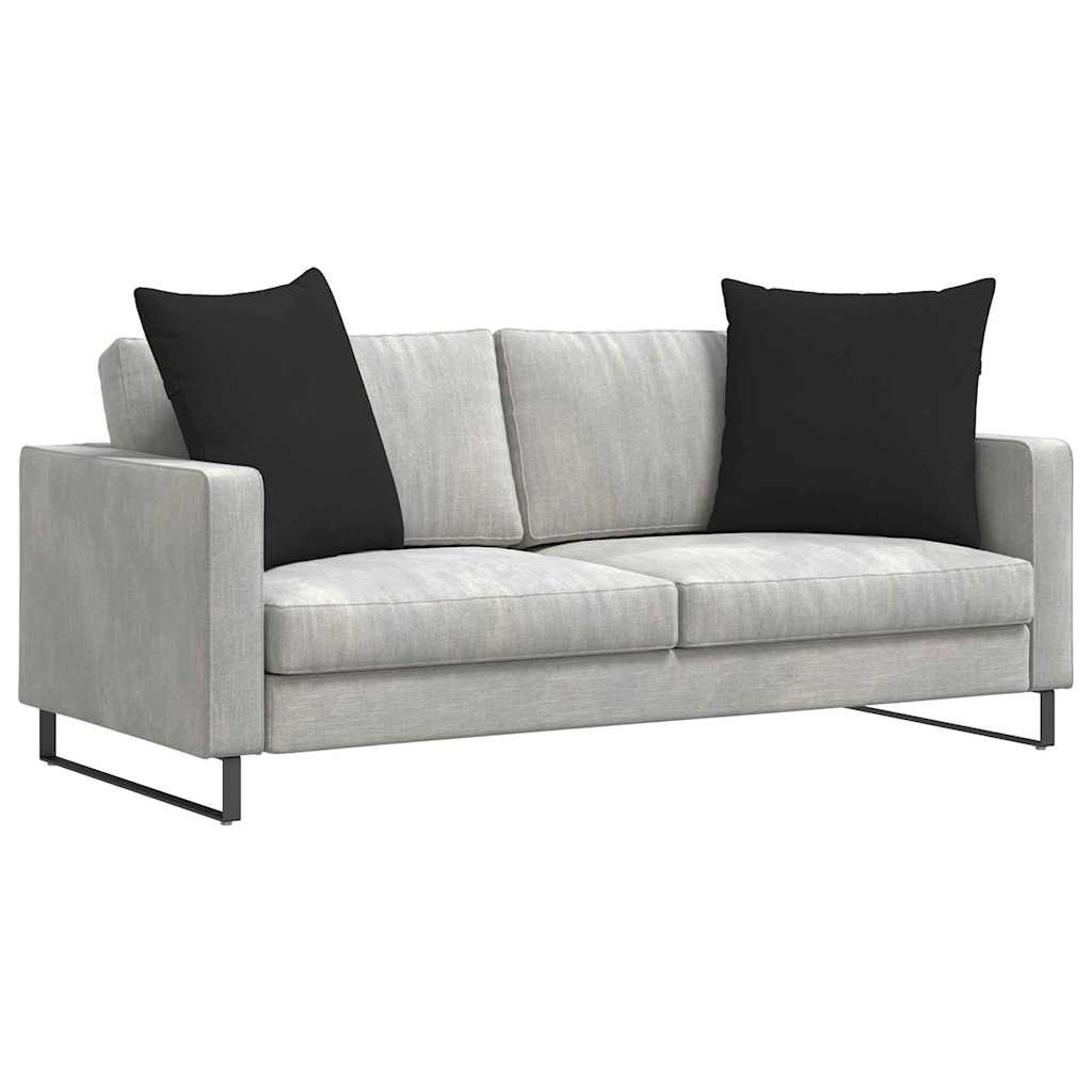 VidaXL Sofa Kussens 2 pcs Zwart 80 x 80 cm Stof