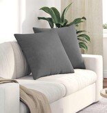 VidaXL Sofa Kussens 2 pcs Donkergrijs 80 x 80 cm Stof