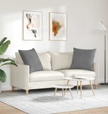 VidaXL Sofa Kussens 2 pcs Donkergrijs 80 x 80 cm Stof