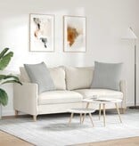 VidaXL Sofa Kussens 2 pcs Lichtgrijs 80 x 80 cm Stof