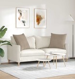 VidaXL Sofa Kussens 2 pcs Taupe 80 x 80 cm Stof