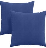 VidaXL Sofa Kussens 2 pcs Politieblauw 80 x 80 cm Katoen Stof