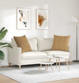 VidaXL Sofa Kussens 2 pcs Bruin 80 x 80 cm Katoen Stof