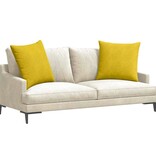 VidaXL Sofa Kussens 2 pcs Geel 80 x 80 cm Katoen Stof
