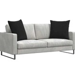 VidaXL Sofa Kussens 2 pcs Zwart 80 x 80 cm Katoen Stof