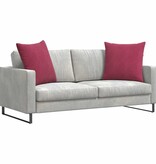 VidaXL Sofa Kussens 2 pcs Wijnrood 80 x 80 cm Katoen Stof