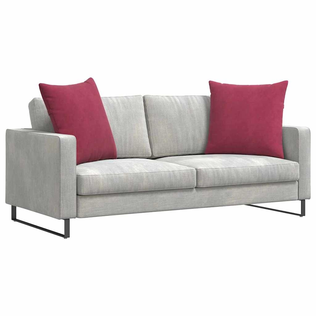 VidaXL Sofa Kussens 2 pcs Wijnrood 80 x 80 cm Katoen Stof