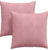 VidaXL Sofa Kussens 2 pcs Roze 80 x 80 cm Katoen Stof