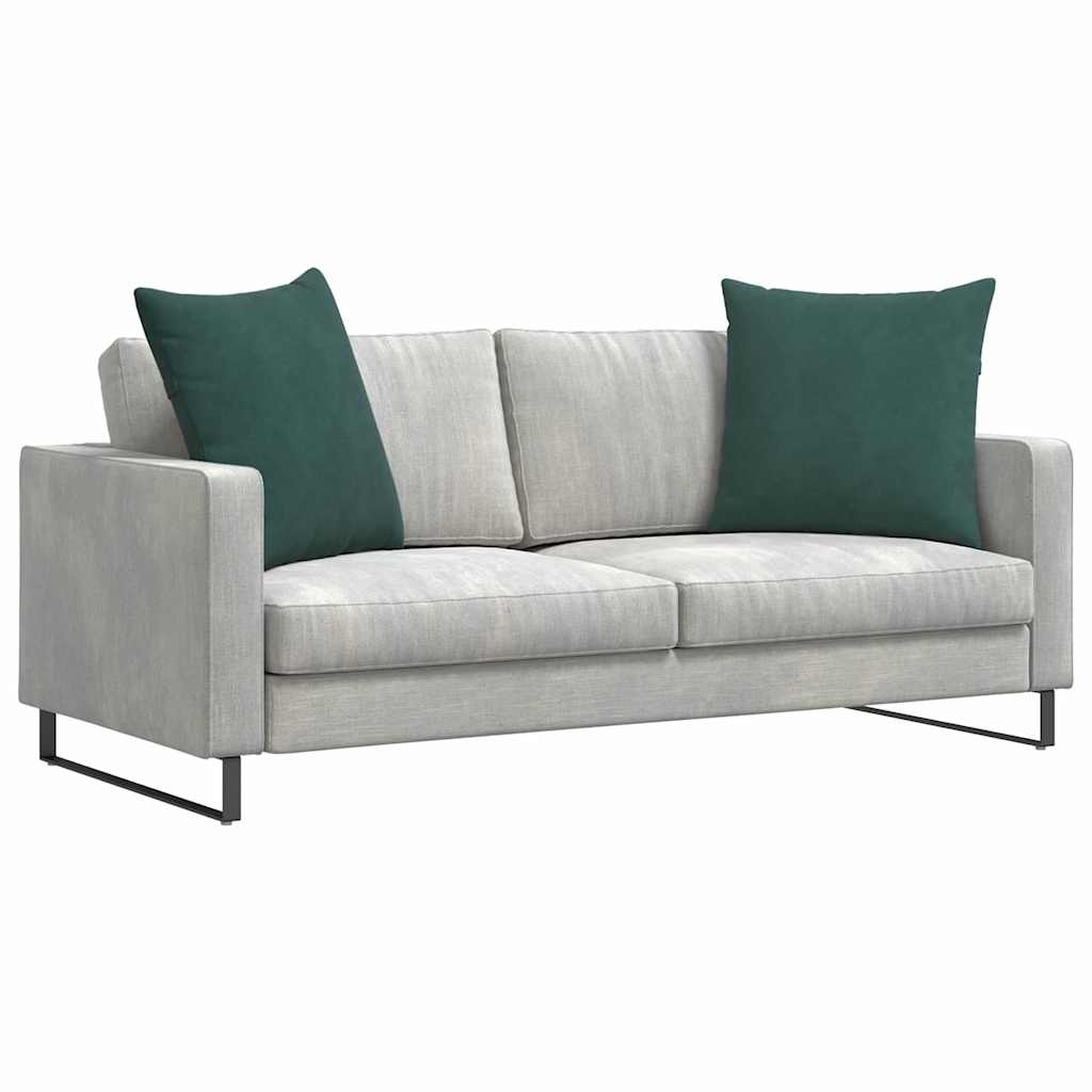 VidaXL Sofa Kussens 2 pcs Donkergroen 80 x 80 cm Katoen Stof