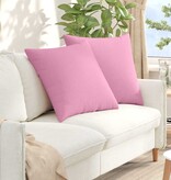 VidaXL Sofa Kussens 2 pcs Roze 80 x 80 cm Stof