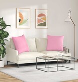 VidaXL Sofa Kussens 2 pcs Roze 80 x 80 cm Stof