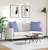 VidaXL Sofa Kussens 2 pcs Blauw 80 x 80 cm Stof