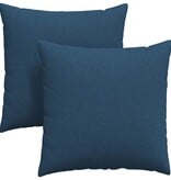 VidaXL Sofa Kussens 2 pcs Blauw 80 x 80 cm Stof