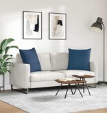 VidaXL Sofa Kussens 2 pcs Blauw 80 x 80 cm Stof