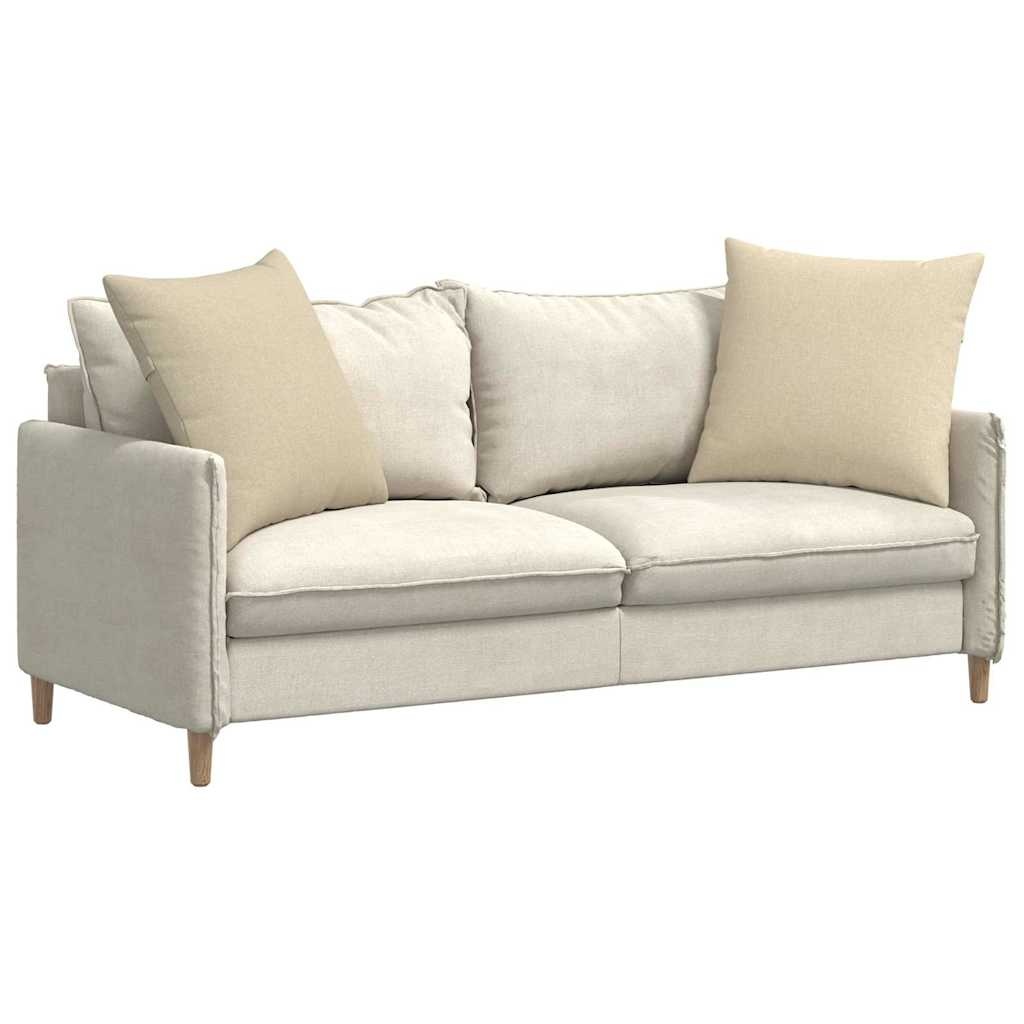 VidaXL Sofa Kussens 2 pcs Crème 80 x 80 cm Stof