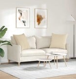 VidaXL Sofa Kussens 2 pcs Crème 80 x 80 cm Stof