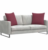 VidaXL Sofa Kussens 2 pcs Wijnrood 80 x 80 cm Stof