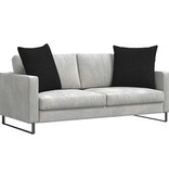 VidaXL Sofa Kussens 2 pcs Zwart 80 x 80 cm Stof