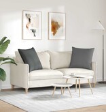 VidaXL Sofa Kussens 2 pcs Donkergrijs 80 x 80 cm Stof