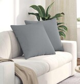 VidaXL Sofa Kussens 2 pcs Lichtgrijs 80 x 80 cm Stof