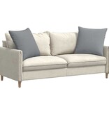 VidaXL Sofa Kussens 2 pcs Lichtgrijs 80 x 80 cm Stof