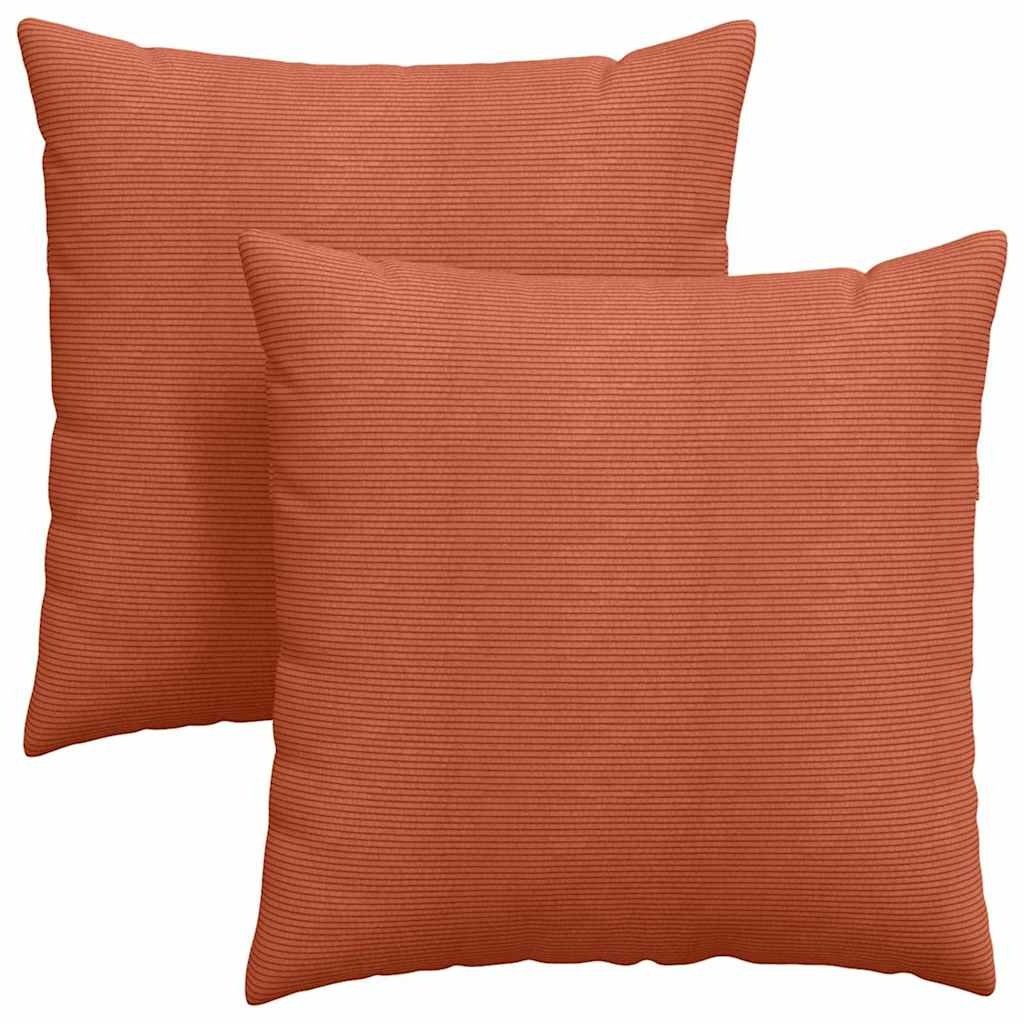 VidaXL Sofa Kussens 2 pcs Rood-oranje 60 x 60 cm Katoen Stof