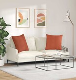 VidaXL Sofa Kussens 2 pcs Rood-oranje 60 x 60 cm Katoen Stof