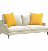 VidaXL Sofa Kussens 2 pcs Lichtgeel 60 x 60 cm Katoen Stof