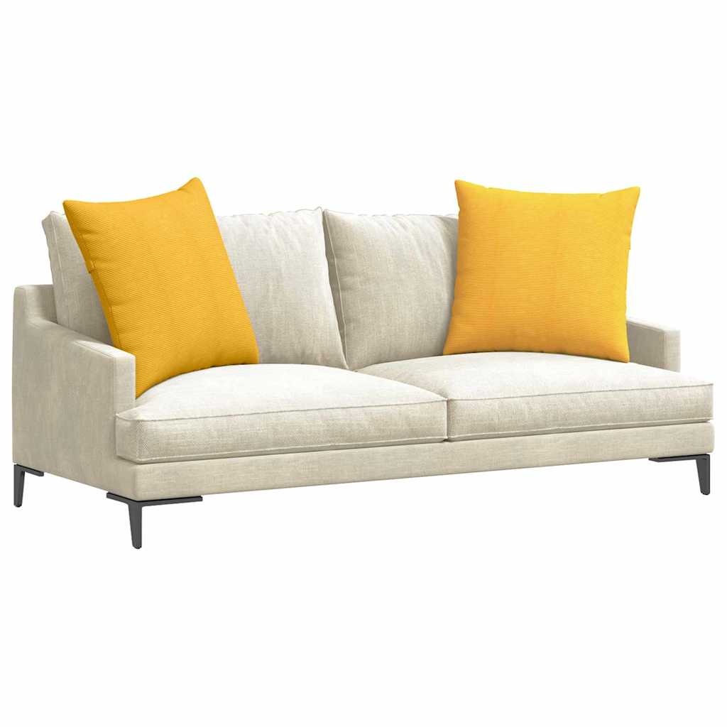 VidaXL Sofa Kussens 2 pcs Lichtgeel 60 x 60 cm Katoen Stof