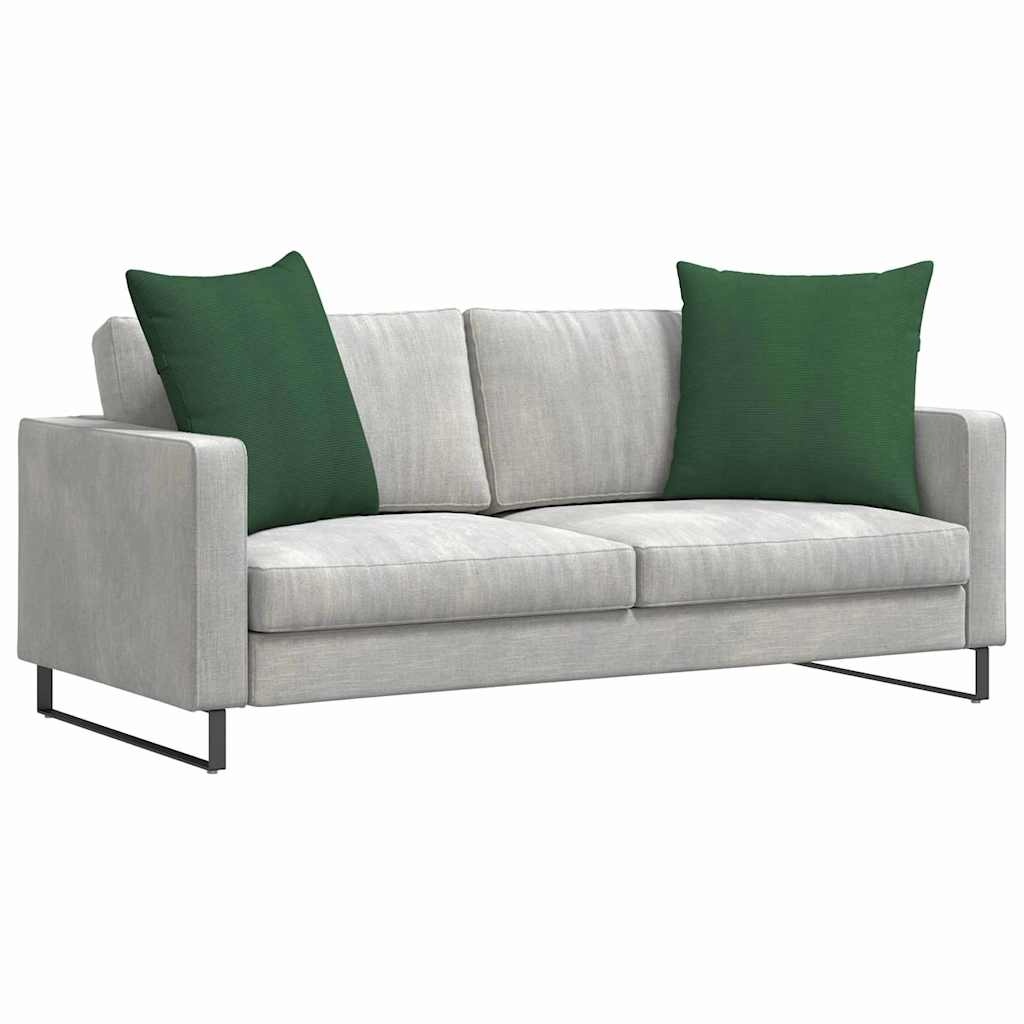 VidaXL Sofa Kussens 2 pcs Donkergroen 60 x 60 cm Katoen Stof