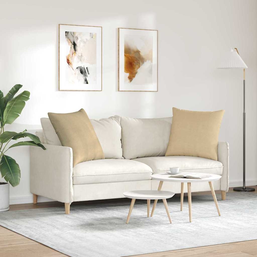 VidaXL Sofa Kussens 2 pcs Grijs groen 60 x 60 cm Katoen Stof