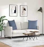 VidaXL Sofa Kussens 2 pcs Blauw 60 x 60 cm Katoen Stof