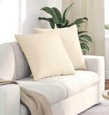 VidaXL Sofa Kussens 2 pcs Crème 60 x 60 cm Katoen Stof