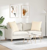 VidaXL Sofa Kussens 2 pcs Crème 60 x 60 cm Katoen Stof