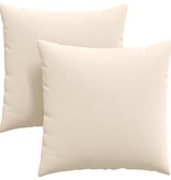 VidaXL Sofa Kussens 2 pcs Beige 60 x 60 cm Stof