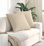 VidaXL Sofa Kussens 2 pcs Crème 60 x 60 cm Stof