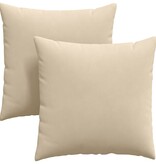 VidaXL Sofa Kussens 2 pcs Crème 60 x 60 cm Stof