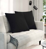 VidaXL Sofa Kussens 2 pcs Zwart 60 x 60 cm Stof